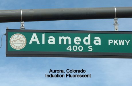 Induction Fluorescent Street Name Signs